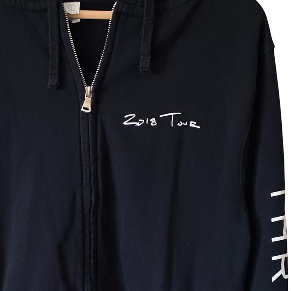 Sam Smith 2018 Thrills Tour Black Zip Up Hoodie Sweatshirt Size Large Unisex - Picture 5 of 10